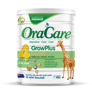 Sữa bột OraCare Growplus 4 - Lon 900g (Cho trẻ 1-10 tuổi)