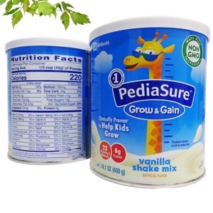 Sữa bột Pediasure Grow & Gain Shake Mix - hộp 397g (dành cho trẻ từ 1-13 tuổi)