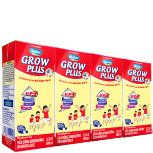 Sữa bột pha sẵn Dielac Grow Plus 180ml - Lốc 4 hộp