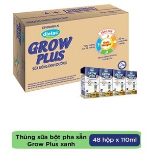 Sữa bột pha sẵn Nuti Grow Plus xanh - 110 ml (Thùng 48 hộp)