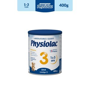 Sữa bột Physiolac số 3 - hộp 400g (dành cho trẻ từ 1 - 3 tuổi)