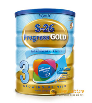 Sữa bột S-26 Progress Gold 3 - hộp 900g (dành cho trẻ từ 1 - 3 tuổi)