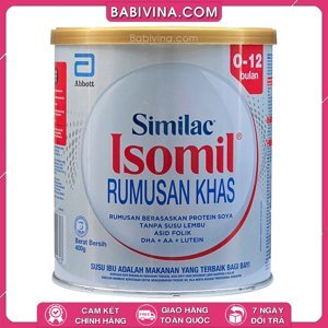 Sữa bột Abbott Similac Isomil IQ 1 - hộp 400g (dành cho trẻ từ 0 - 6 tháng)