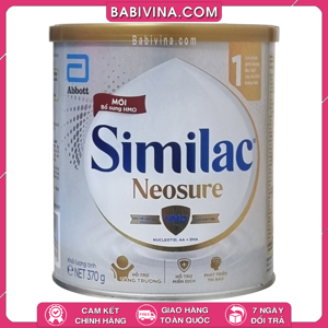 Sữa bột Abbott Similac Neosure IQ 1 - hộp 370g (dành cho trẻ từ 0 - 12 tháng)