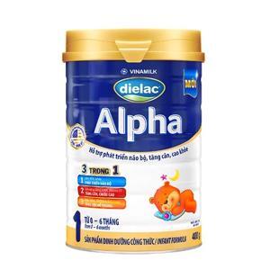 Sữa bột Dielac Alpha Step 1 - hộp 400g (dành cho trẻ từ 0 - 6 tháng)