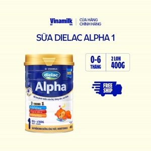 Sữa bột Dielac Alpha Step 1 - hộp 400g (dành cho trẻ từ 0 - 6 tháng)