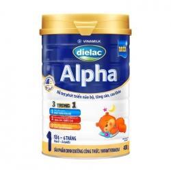 Sữa bột Dielac Alpha Step 1 - hộp 400g (dành cho trẻ từ 0 - 6 tháng)