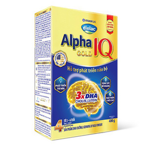 Sữa bột Vinamilk Dielac Alpha Gold Step 4 - 400g (từ 2 - 4 tuổi)