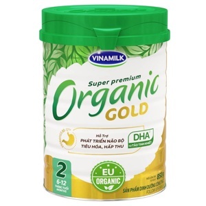 Sữa bột Vinamilk Organic Gold số 2 - 850g, dành cho trẻ từ 6-12 tháng