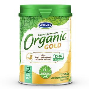 Sữa bột Vinamilk Organic Gold số 2 - 850g, dành cho trẻ từ 6-12 tháng