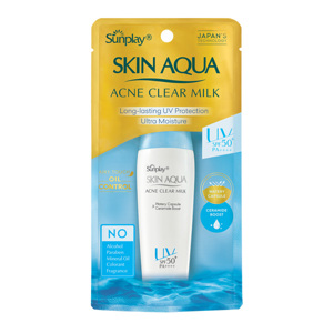 Sữa chống nắng ngừa mụn Sunplay Skin Aqua Acne Clear Milk 25g