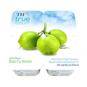 Sữa chua ăn TH True Milk dừa 100g (Lốc 4)