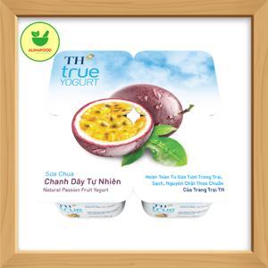 Sữa chua ăn TH True Yogurt chanh dây (Lốc 4)