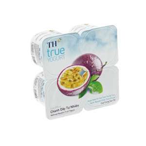 Sữa chua ăn TH True Yogurt chanh dây (Lốc 4)