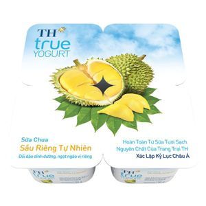 Sữa chua ăn TH True Yogurt sầu riêng (Lốc 4)