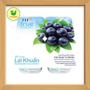 Sữa chua ăn TH True Yogurt việt quất (Lốc 4)