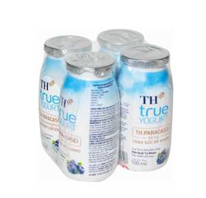 Sữa chua ăn TH True Yogurt việt quất (Lốc 4)