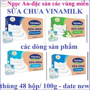 Sữa chua ăn Vinamilk Không đường 100g - Thùng 48 Hộp