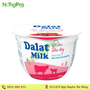 Sữa chua Dalat milk dâu tây - 100g