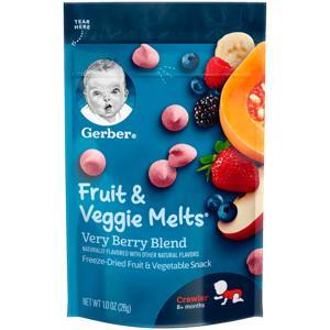 Sữa chua khô Gerber, hoa quả nhiều vị Mỹ 28g