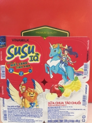 Sữa chua susu táo chuối 4 hũ 1 vỉ