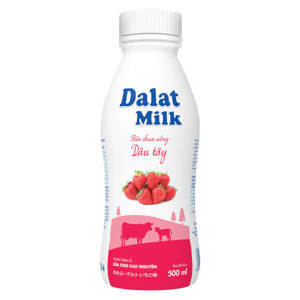 Sữa chua uống Dalat milk dâu tây - 500ml