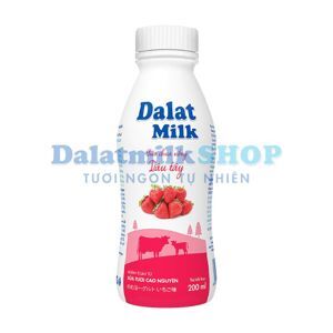 Sữa chua uống Dalat milk dâu tây - 200ml