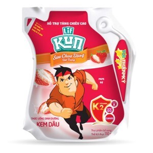 Sữa chua uống LiF Kun hương kem dâu túi 110ml