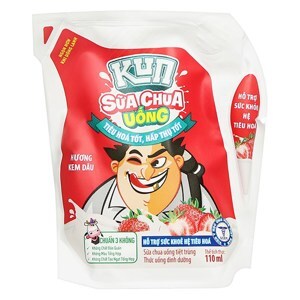 Sữa chua uống LiF Kun hương kem dâu túi 110ml