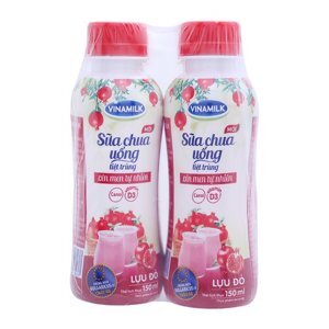 Sữa chua uống lựu đỏ Vinamilk lốc 4 chai x 150ml