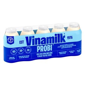 Sữa chua uống men sống Probi Vinamilk lốc 5 chai x 65ml