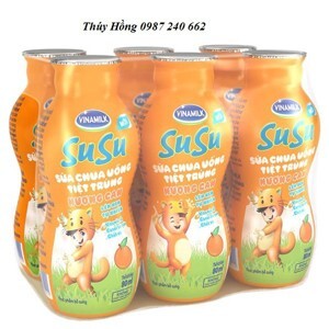 Sữa chua uống Susu hương cam 80ml - thùng 48 chai