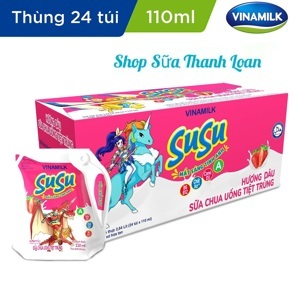 Sữa chua uống Susu hương dâu 80ml - thùng 48 chai