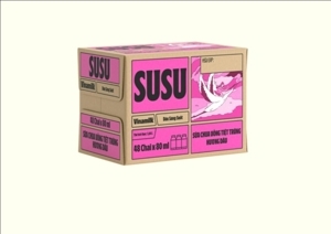 Sữa chua uống Susu hương dâu 80ml - thùng 48 chai