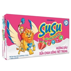 Sữa chua uống Susu hương dâu 80ml - thùng 48 chai