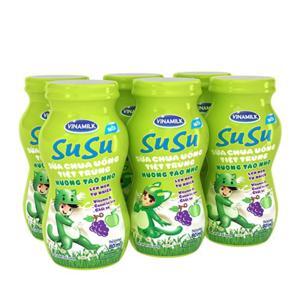 Sữa chua uống Susu hương táo nho - thùng 48 chai 80ml