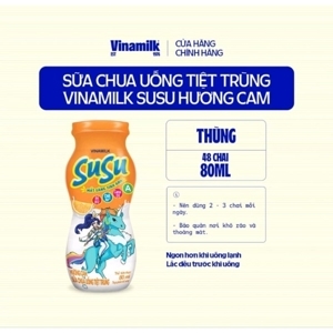 Sữa chua uống Susu IQ hương cam 80ml - thùng 48 chai