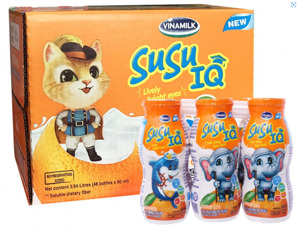 Sữa chua uống Susu IQ hương cam 80ml - thùng 48 chai