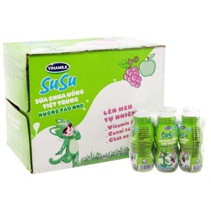 Sữa chua uống Susu IQ hương táo 80ml - thùng 48 chai