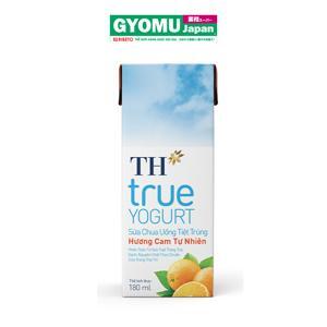 Sữa chua uống tiệt trùng hương cam TH chai 180ml