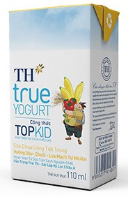 Sữa chua uống tiệt trùng TH Topkid dâu chuối lúa mạch 110ml Lốc 4