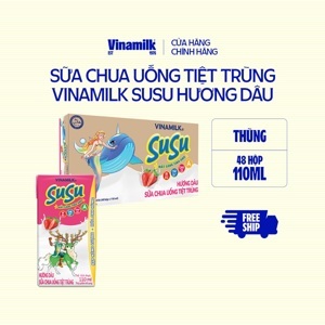 Sữa chua uống vị dâu Susu 110ml - Thùng 48 hộp