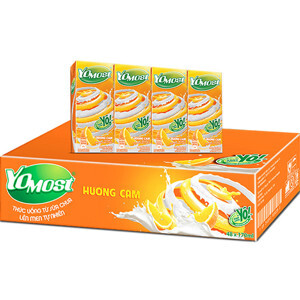 Sữa chua uống Yomost cam 170ml - thùng 48 hộp