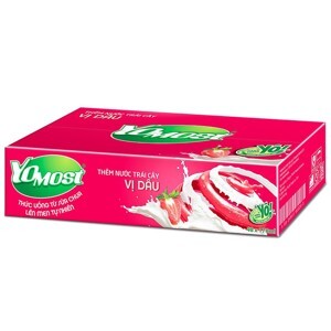 Sữa chua uống Yomost dâu 170ml - thùng 48 hộp