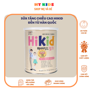 Sữa bột Hikid tăng cân & chiều cao - hộp 650g (dành cho trẻ từ 1-9 tuổi)