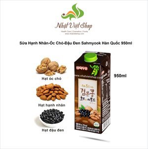 Sữa đậu đen óc chó hạnh nhân Sahmyook hộp 950ml