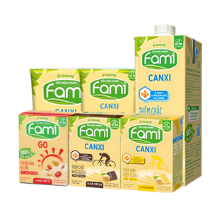 Sữa đậu nành Fami canxi 200ml - thùng 36 hộp