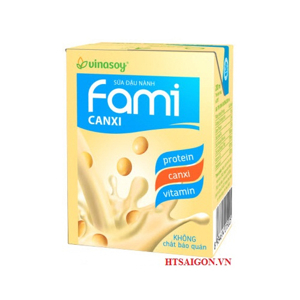 Sữa đậu nành Fami canxi 200ml - thùng 36 hộp