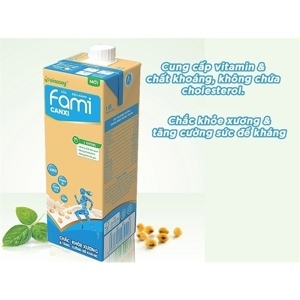 Sữa đậu nành Fami Canxi hộp 1L