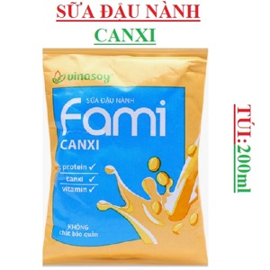 Sữa đậu nành Fami canxi Vinasoy thùng 40 gói x 200ml